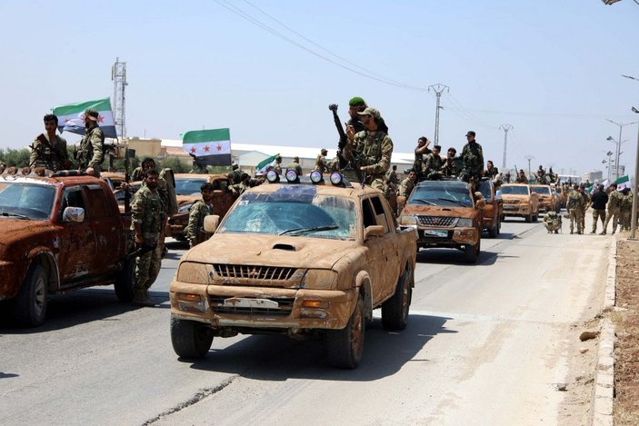 Suriye Milli Ordusu’ndan harekat öncesi konvoylu tur -3