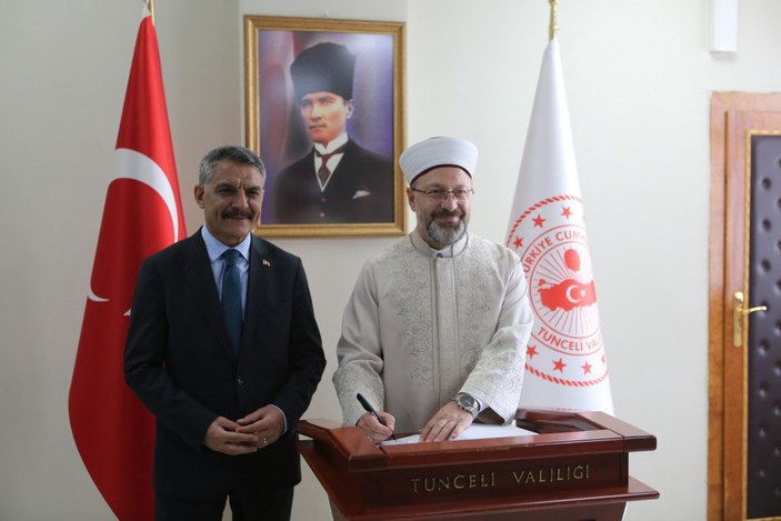 Diyanet İşleri Başkanı Erbaş Tunceli’de cemevi ziyaret etti, Hz. Ali Camisi'nin açılışını yaptı -3