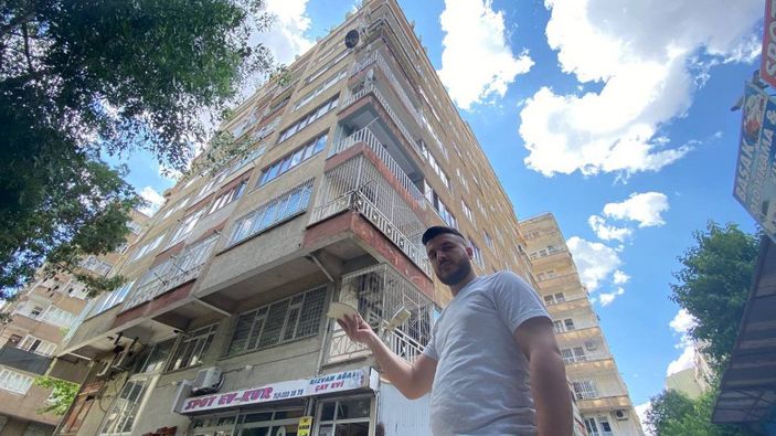 40 yıllık binadan beton parçaları düştü, 2 kişi yaralandı -2