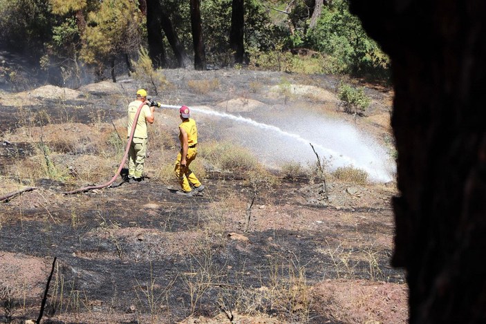 Manisa'da orman yangını; 10 dönüm alan zarar gördü/ Ek Fotoğraflar -4