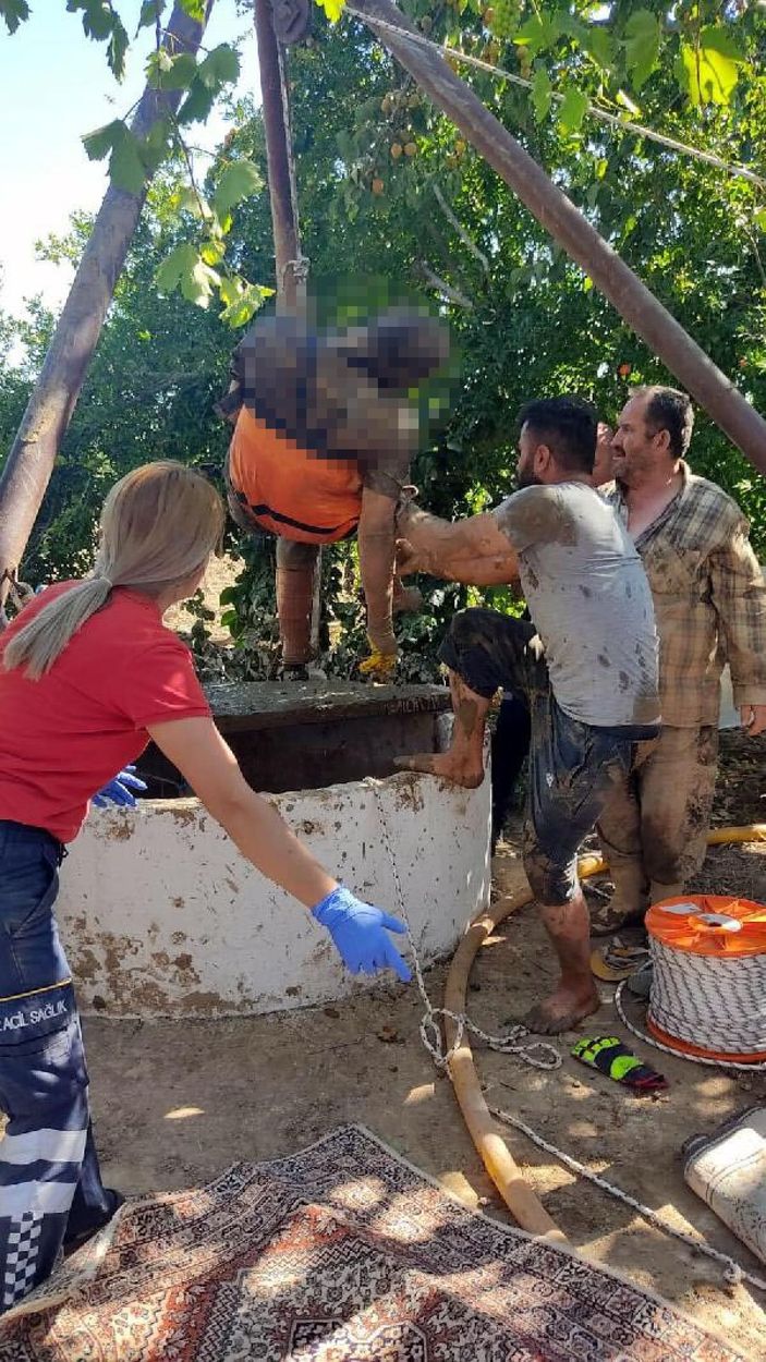 Kuyuda temizlik yaparken üzerine çamur kazanı düşen işçi hayatını kaybetti -2