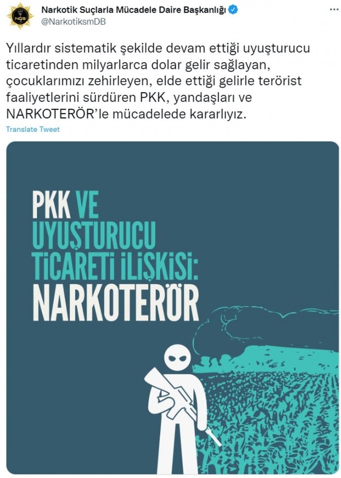 Narkotik: Uyuşturucudan gelir sağlayan PKK, yandaşları ve NARKOTERÖR'le mücadelede kararlıyız -2