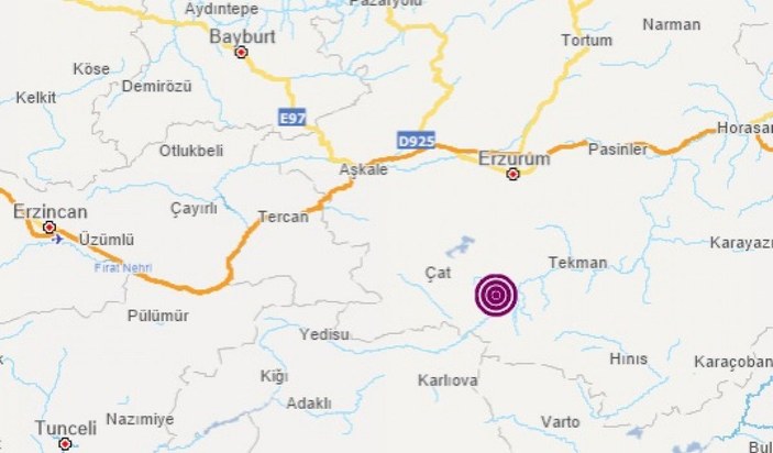 Erzurum'da 3.7 büyüklüğünde deprem -1