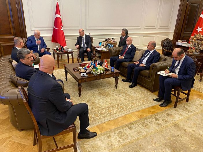 Bakan Soylu, Filistinli mevkidaşı Rih'iyi makamında ağırladı -2