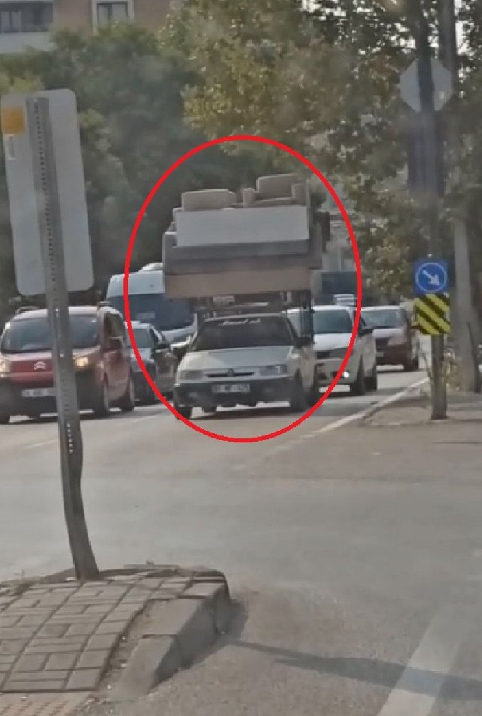 Bursa'da sürücülerin tehlikeli eşya taşımacılığı kamerada -2