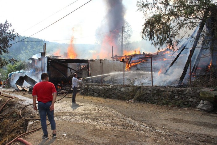Kastamonu'da köyde çıkan yangında 10 ev kül oldu -2