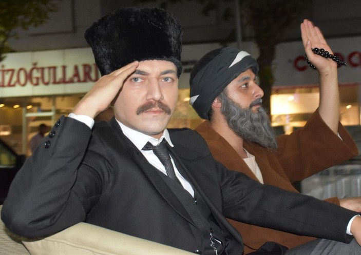 Atatürk'ün Sivas'a gelişi, temsili olarak canlandırıldı -1