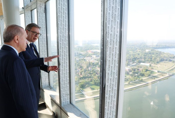 Cumhurbaşkanı Erdoğan, Belgrad Kulesi’ni ziyaret etti -2