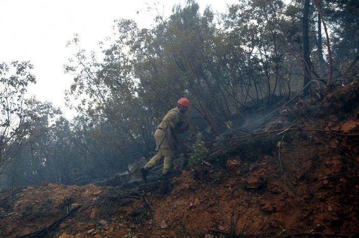 Antalya’da 5 hektar orman yandı -4