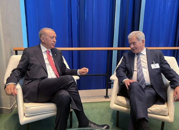 Cumhurbaşkanı Erdoğan, BM Genel Merkezi'nde liderlerle buluştu