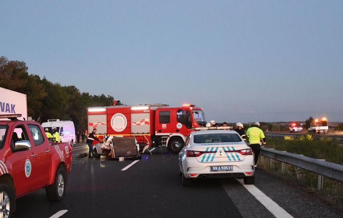 Tekirdağ'da kaza: 1 ölü, 3'ü ağır 5 yaralı -3