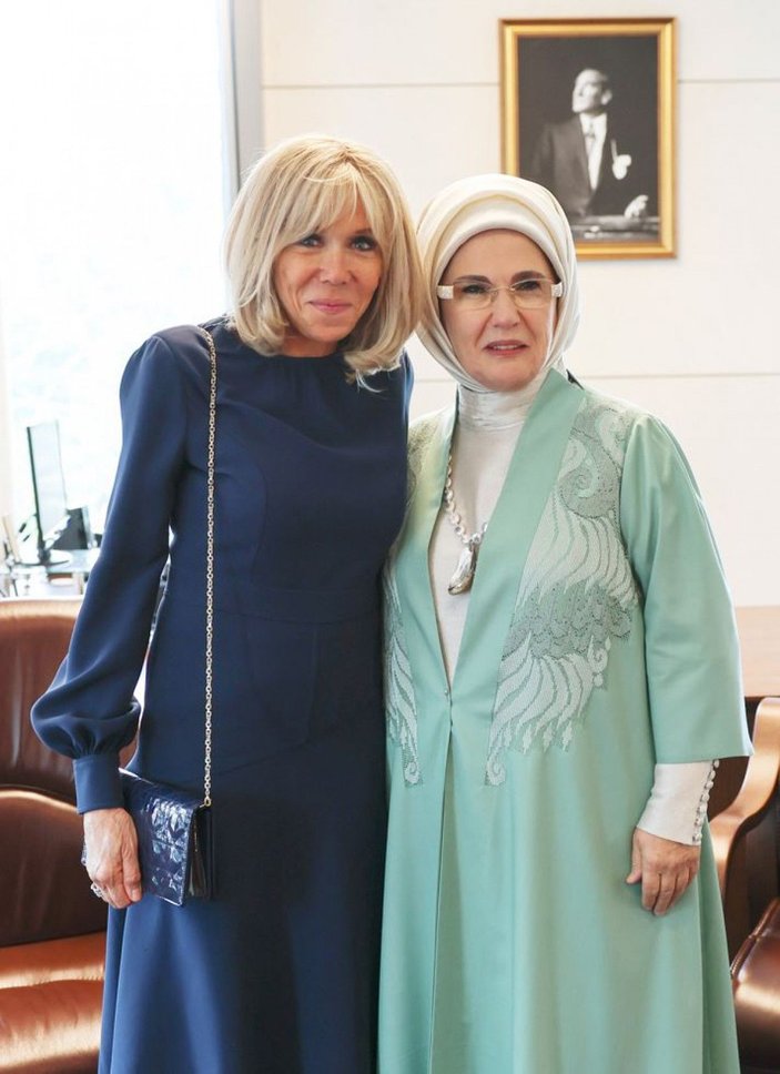 Emine Erdoğan, Fransız First Lady Brigitte Macron ile görüştü -1