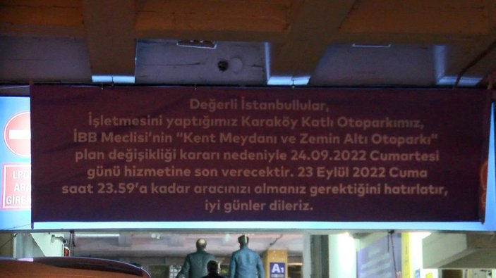 İstanbul’un ilk katlı otoparkı bugün itibarıyla kapatıldı -1