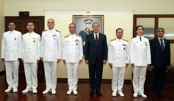Bakan Akar, Oramiral Tatlıoğlu ve bahriyelileri kabul etti/ Fotoğraflar -1