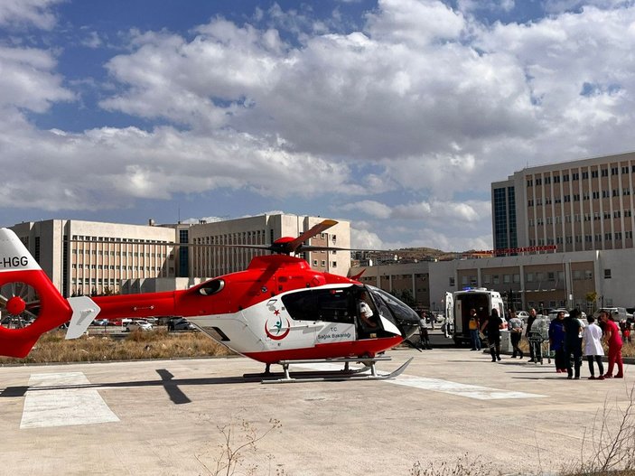 5,5 aylık ve 750 gram doğan bebeğe ambulans helikopterle sevk -1