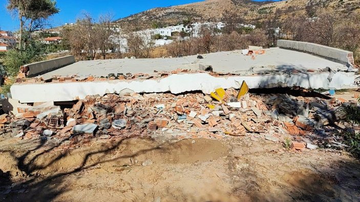 Milas'ın turistik mahallelerinde kaçak yapılar yıkılıyor -6