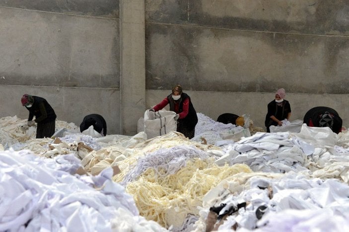 Kadın girişimci, tekstil atıklarını geri dönüştürerek ihracat yapıyor -4