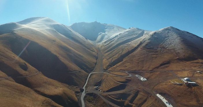 Palandöken'e mevsimin ikinci karı düştü -9