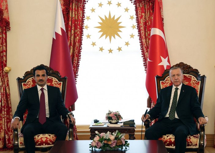 Cumhurbaşkanı Erdoğan Katar Emiri ile bir araya geldi -5