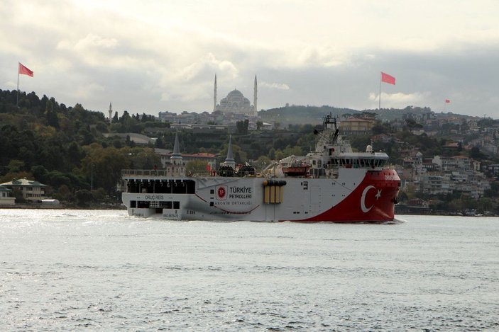 Oruç Reis Antalya Limanı'na gitmek için Marmara Denizi'ne açıldı  -2