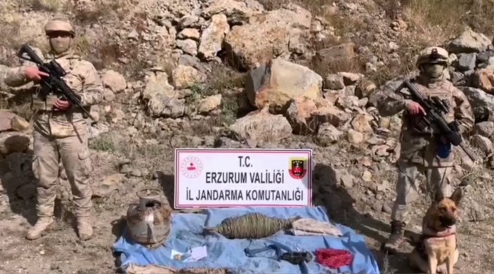 Erzurum'da menfeze tuzaklanan patlayıcı imha edildi -1
