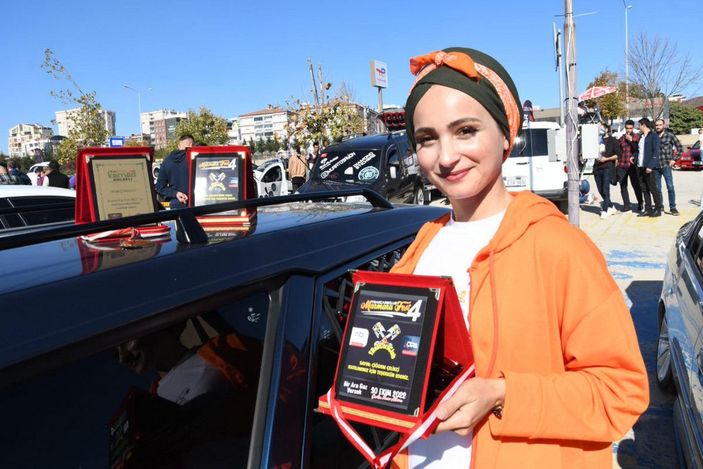 25'i kadın 1800 modifiyeli araç tutkunu, Çorlu'da bir araya geldi  -5