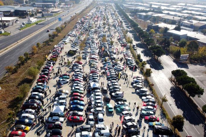 25'i kadın 1800 modifiyeli araç tutkunu, Çorlu'da bir araya geldi  -1