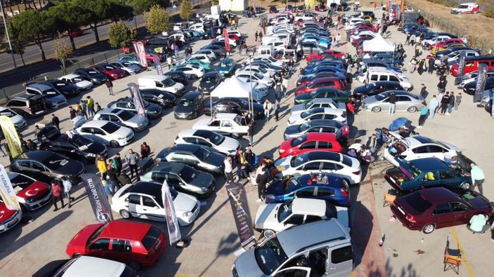 25'i kadın 1800 modifiyeli araç tutkunu, Çorlu'da bir araya geldi  -4