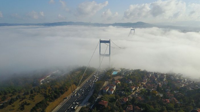 İstanbul Boğazı siste kayboldu -5