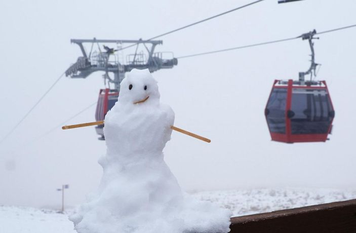 Erciyes'te kar yağışı etkili oldu -5