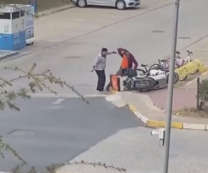 Başakşehir'de kuryeyi hastanelik eden dayak -1