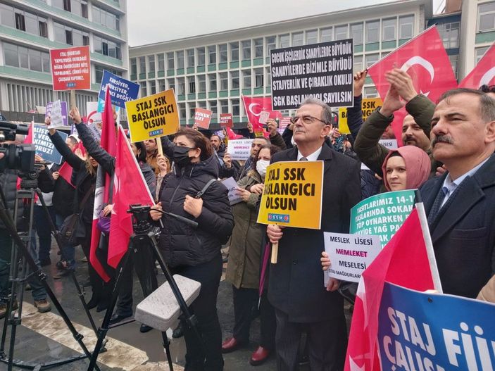 Ankara'da staj sigortası mağdurları eylem yaptı -3