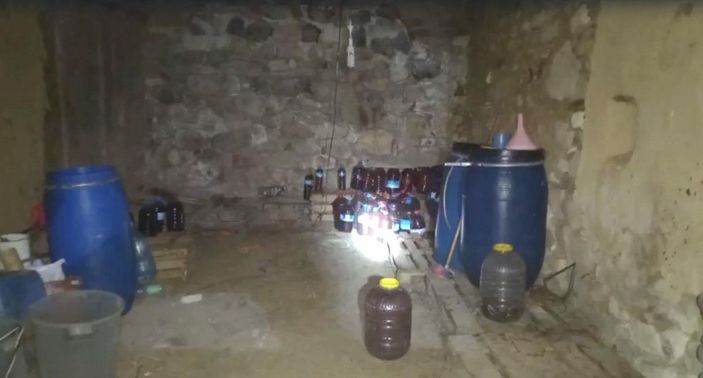 Kütahya’da 1 ton 76 litre sahte içkiye 1 gözaltı -1