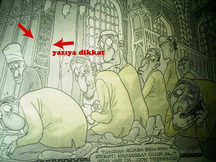 Penguen'den Allah'a ve dine hakaret karikatür