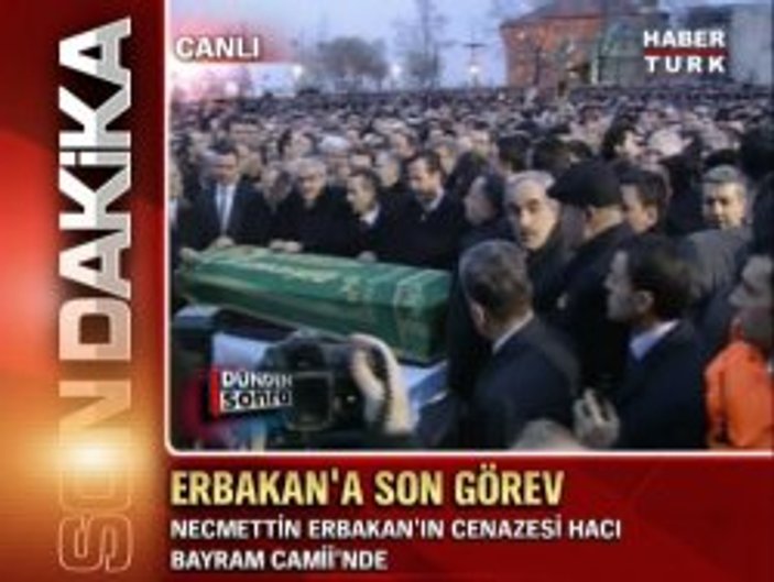 Erbakan'a Ankara'da cenaze töreni