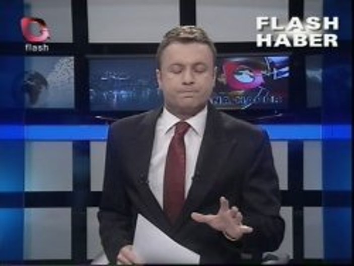 Flash Tv spikerinin canlı yayın gafı