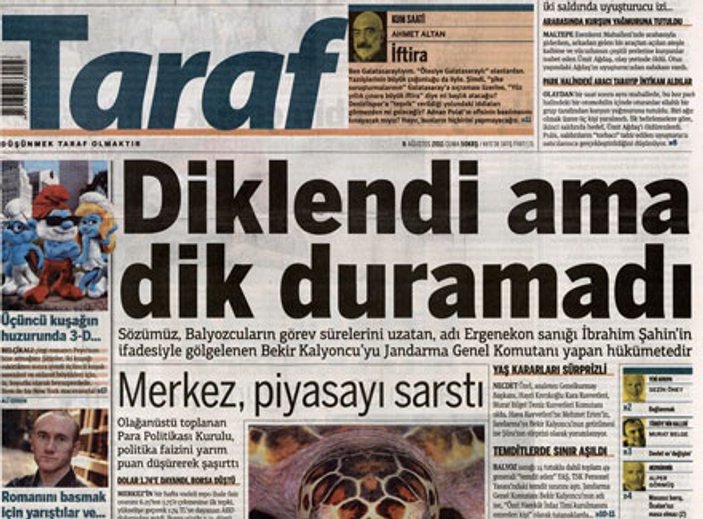 Taraf'ın Başbakan'ı kızdıracak YAŞ manşeti