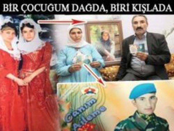 Kızım dağda oğlum kışlada içim yanıyor