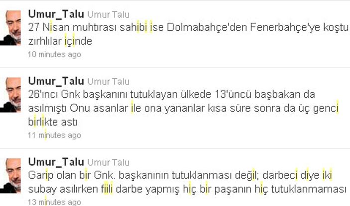 Talu'dan Başbuğ'un tutuklanmasına ilginç çıkış