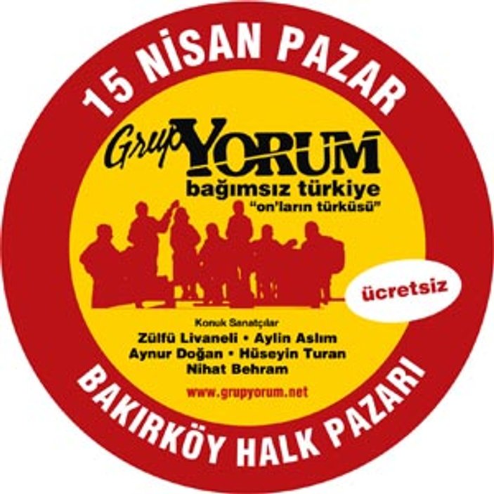 Grup Yorum 2. Bağımsız Türkiye konseri 15 Nisan'da
