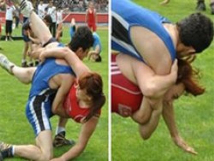 19 Mayıs'ta kadın ve erkeğin güreşine inceleme