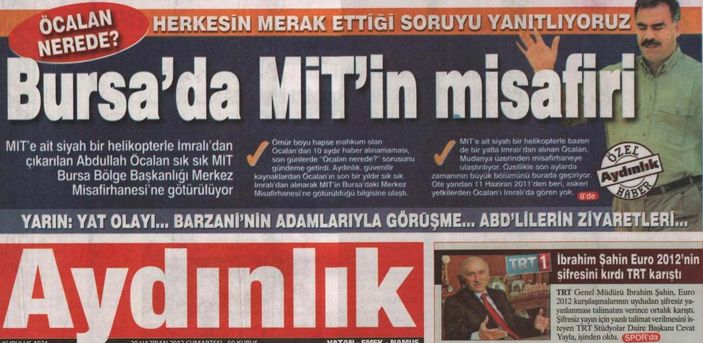 Aydınlık gazetesine göre Öcalan nerede