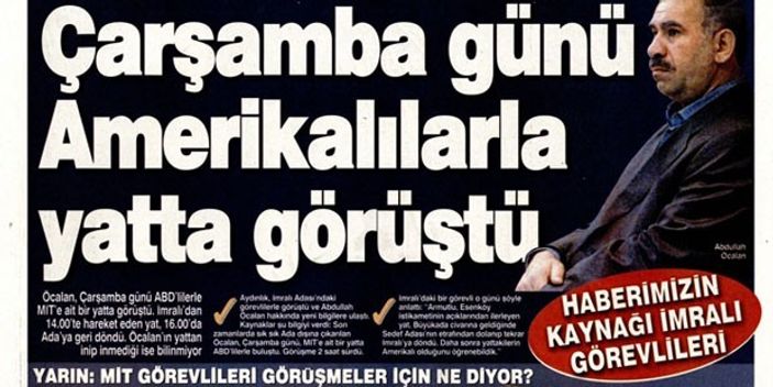 Aydınlık: Öcalan yatta ABD'lilerle görüştü