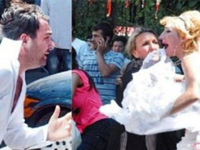 Gelini gelin arabasında dövüp yerlerde sürükledi