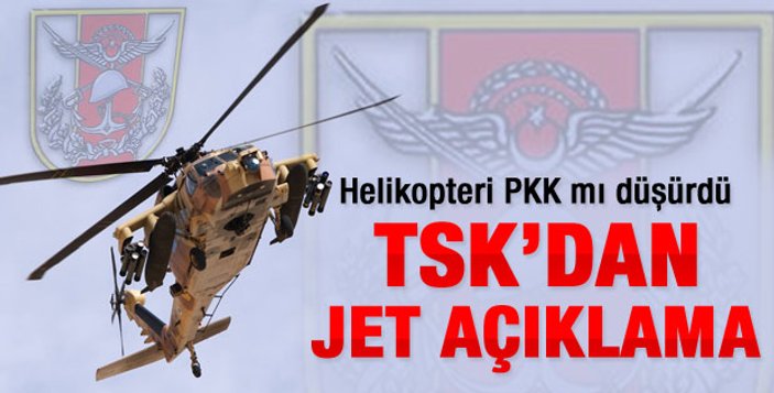 Hakkari'den havalanan askeri helikopter düştü