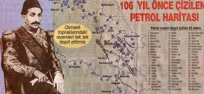 Taner Yıldız Abdülhamit'in petrol haritasını doğruladı