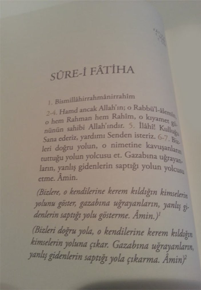 Mehmet Akif'ten Fatiha meali