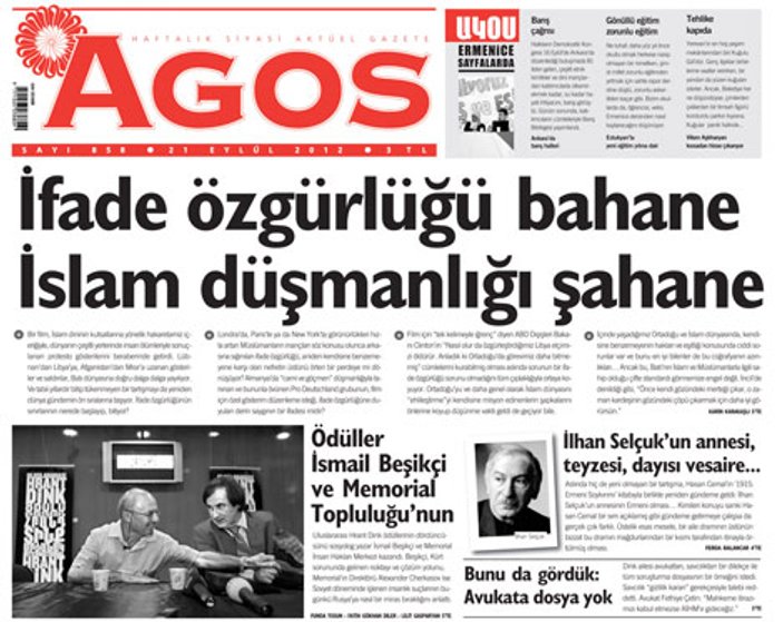 Agos İslamcı gazetelerin atmadığı manşeti attı