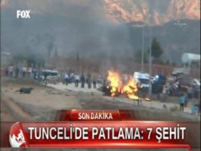 Tunceli'de patlama: 6 asker 1 sivil şehit