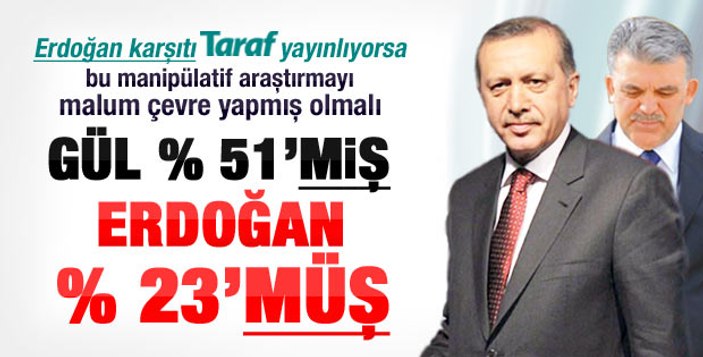 Başbakan Erdoğan'dan Köşk anketi tepkisi